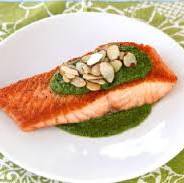 Almond Pesto Crusted Salmon (Fit)